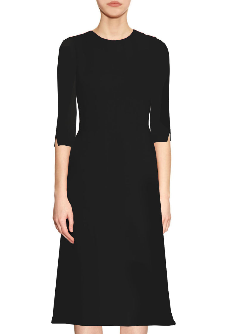 Tuscany A-Line Dress with 3/4 Sleeves - More Colors 8 / Orchid Tuscany A-Line Dress with 3/4 Sleeves - More Colors 8 / Orchid