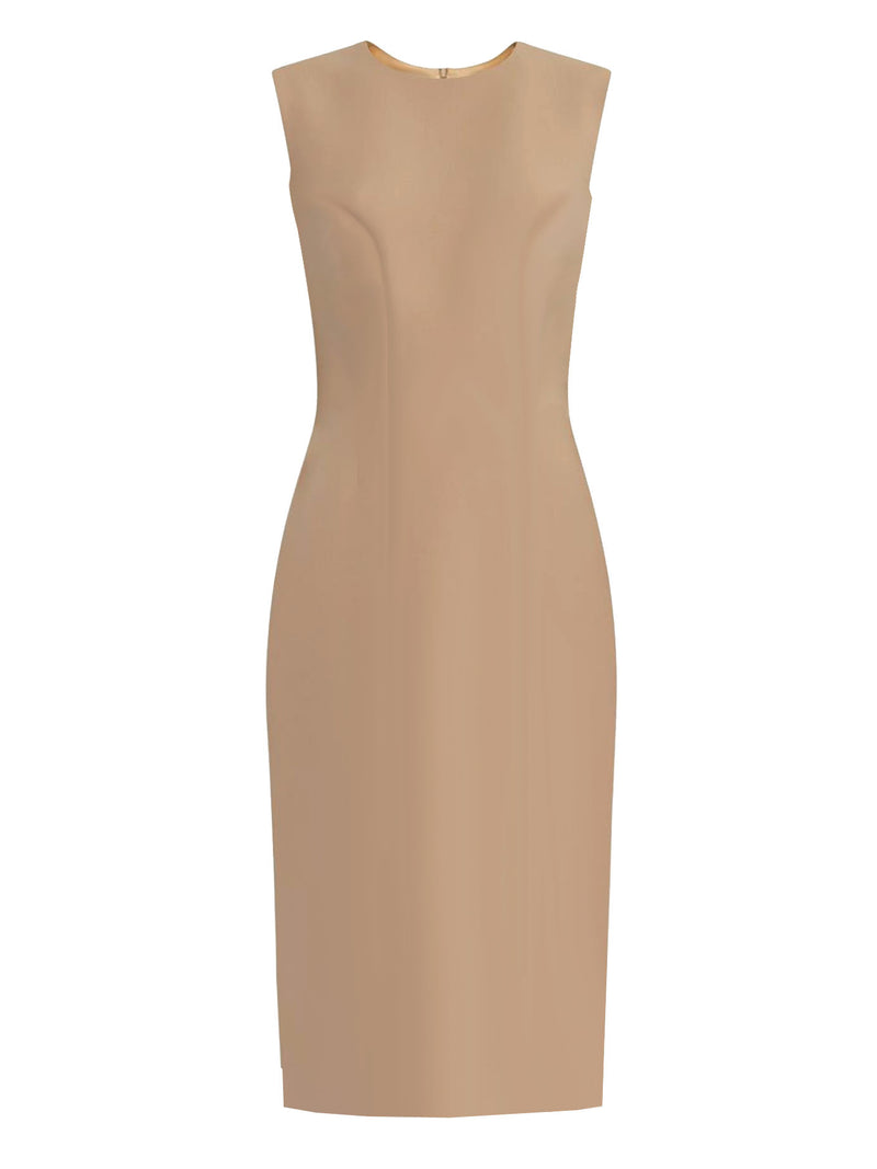Krew High Quality Tan Sheath Dress 10 Krew High Quality Tan Sheath Dress 10
