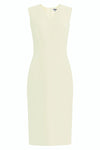 Kateri V-Neckline White Sheath Dress