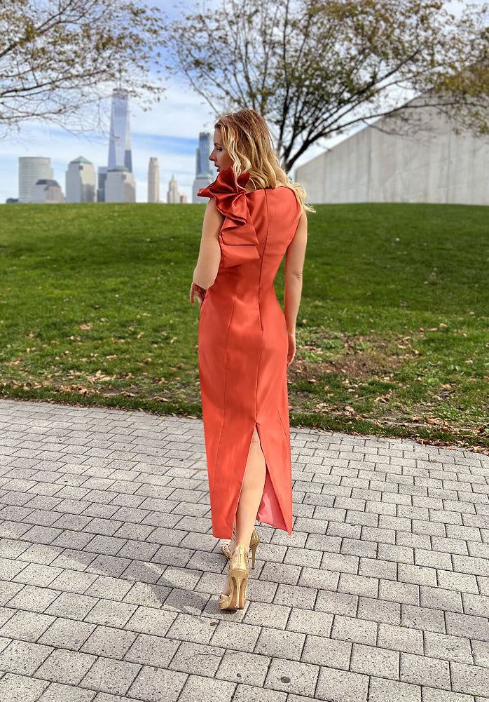 CaeliNYC Alexandria Draped cocktail dress -Little white dress CaeliNYC CaeliNYC Alexandria Draped cocktail dress -Little white dress CaeliNYC