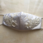 Biella Bridal Face Mask embellished with flowers and pearls