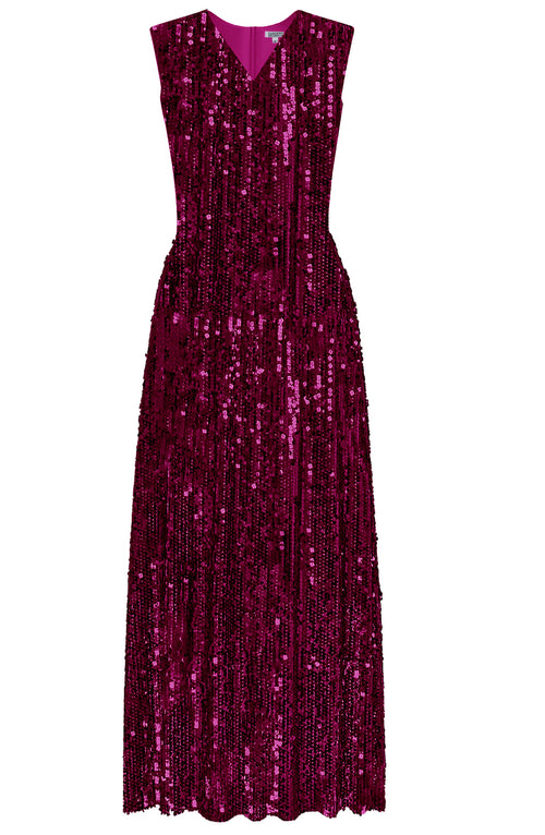 Vangelis Fuchsia Sequin Dress - Party Dresses - Evening Dress - Cocktail dress