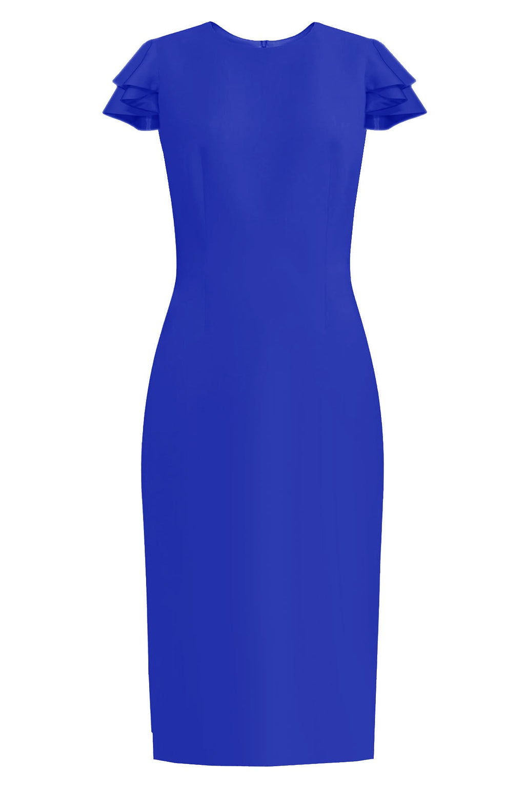 Estella Royal Blue Sheath dress with Butterfly Sleeves