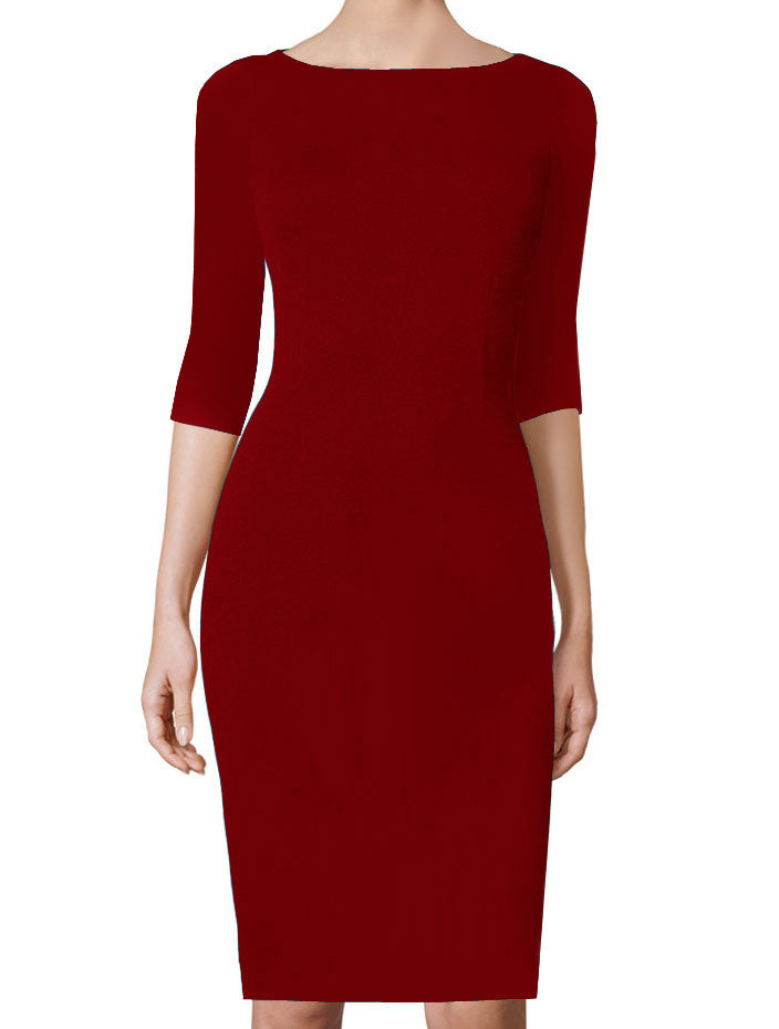 Juliette Basic Sheath Dress- Red Custom Size / Red Juliette Basic Sheath Dress- Red Custom Size / Red