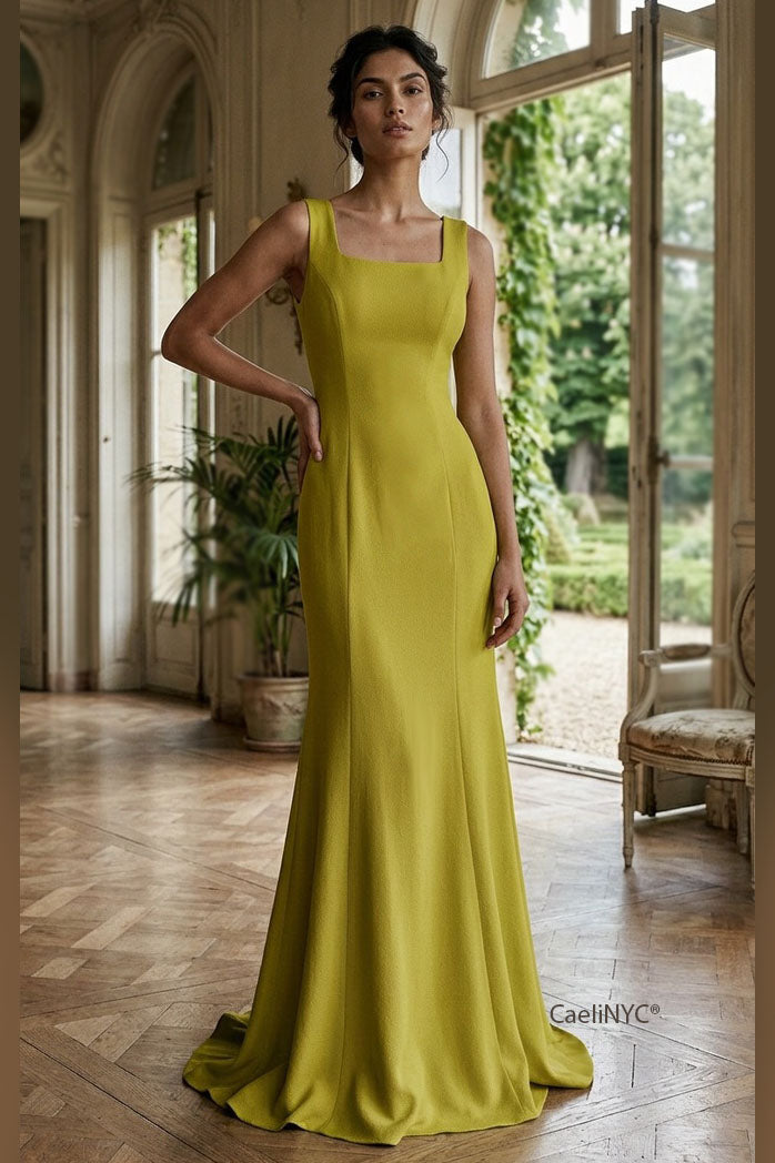 Bridesmaids, Ready-to-wear gown, ready to ship gowns, pink gown, pink gown with square neckline