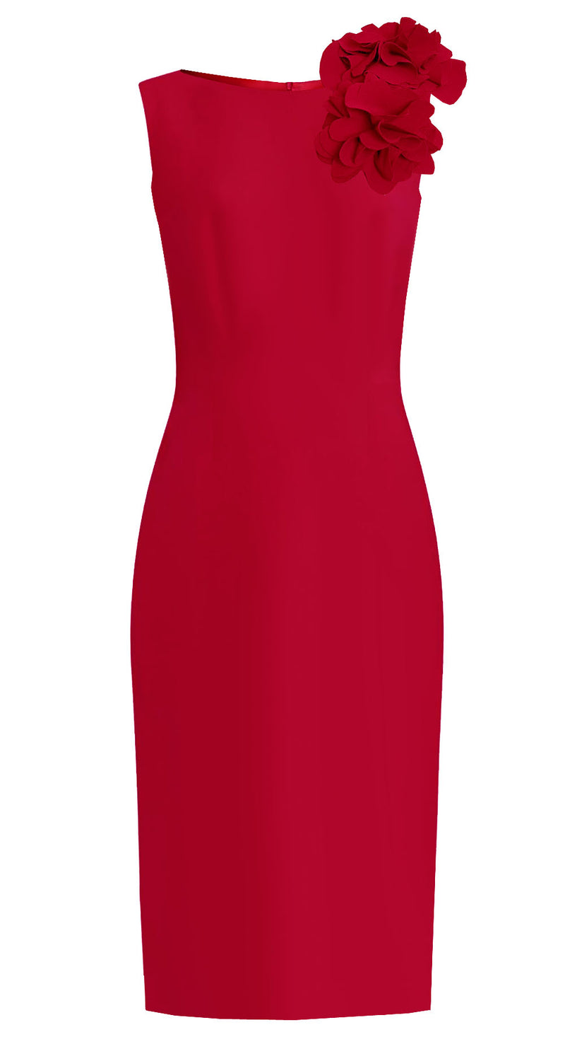  Red Sheath Cocktail Dress 