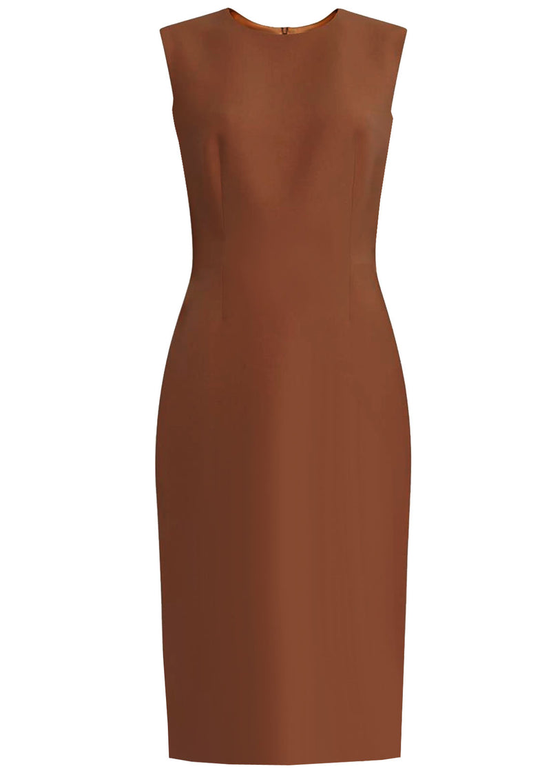 brown sheath dress