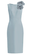 Sheath Dress with Flower Detail