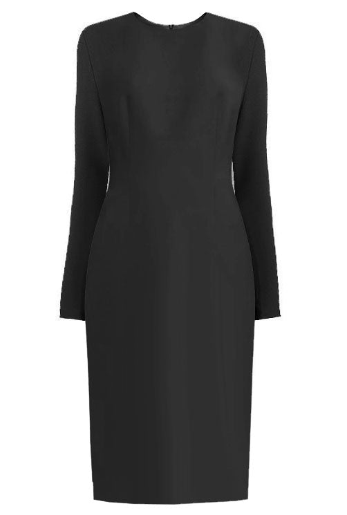 black long sleeve funeral dress Black Maxi Dress Long and fully lined with a buttery soft ponte funeral dress long sleeve Riviera