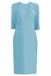 Light blue CaeliNYC Zurich Sheath Dress with 3/4 Sleeves 