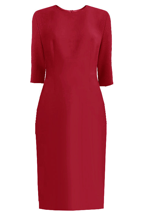 Zurich Sheath Dress with 3/4 Sleeves 10 / Red Zurich Sheath Dress with 3/4 Sleeves 10 / Red
