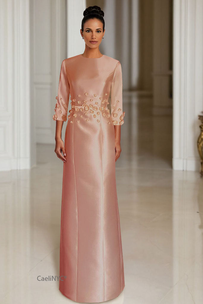 CaeliNYC Sorella Modest evening gown, floor length evening dress for special occasions, modest fashion, mother of the bride, gowns for weddings, gown with sleeves, formal dress with sleeves
