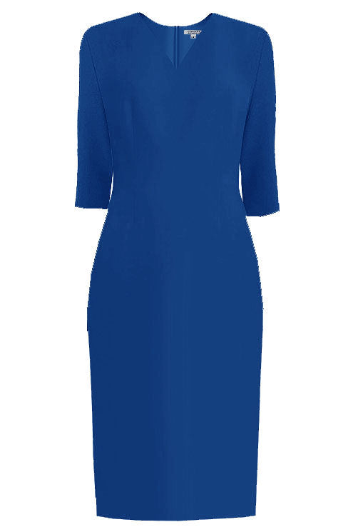 pencil cut dress with sleeves DARING DIVA Women's Vintage Pencil Asymmetrical Neck Long Sleeves Dress L Black