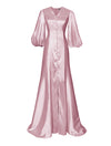 Dawn Satin Gown with 3/4  Balloon Sleeves