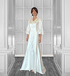 Eventide Satin Wedding Gown with Bell Sleeves