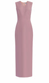Kofi V-Neck Ankle Length Couture Sheath Dress