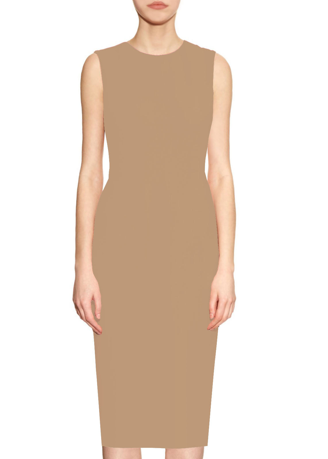 Krew High Quality Tan Sheath Dress 10 Krew High Quality Tan Sheath Dress 10