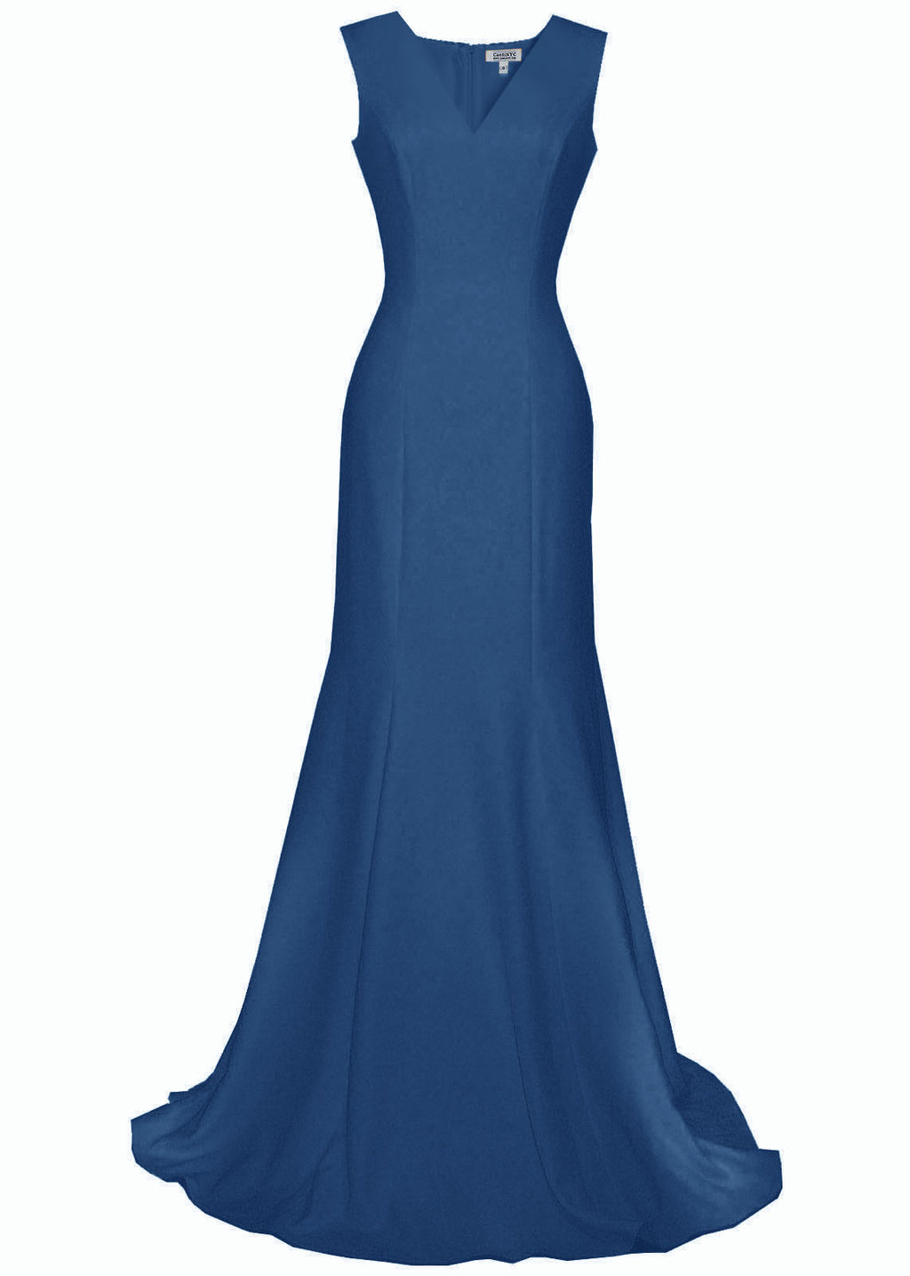 Lisbon V-Neck Gown Minimalist Highly Tailored