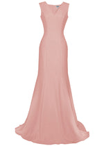 Lisbon V-Neck Gown Minimalist Highly Tailored