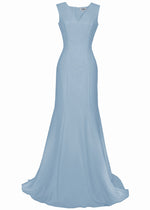 light blue vneck gown