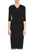 Lausanne Green Sheath Dress with Sleeves