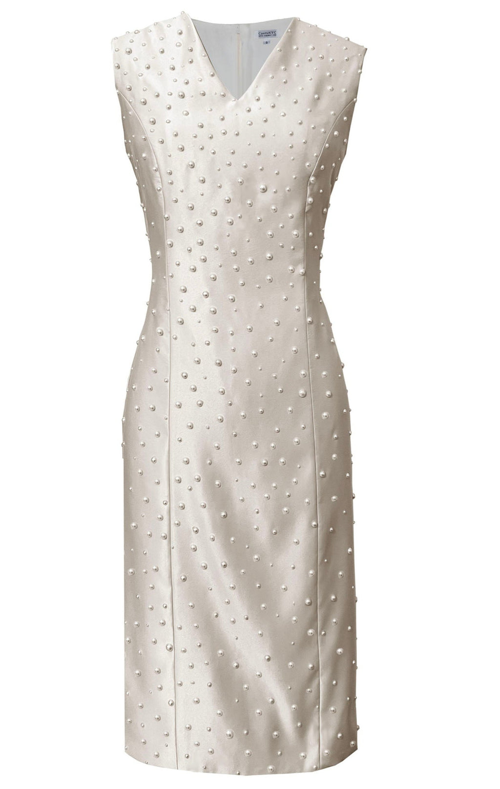 CaeliNYC Malibu Pearl Embellished Sheath Dress