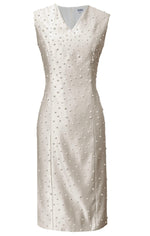 CaeliNYC Malibu Pearl Embellished Sheath Dress