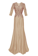 Mandalay Gown with Sequin and 3/4 Sleeves