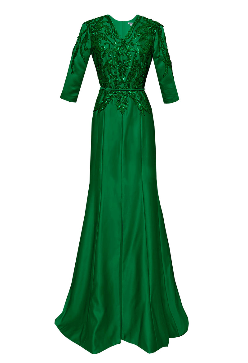 mandalay dresses Mandalay Light Blue Elegant Long Dress with Sleeves – CaeliNYC®
