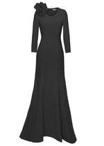 black gown with sleeves