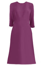 Tuscany A-line Dress with 3/4 Sleeves - More Colors