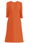 orange CaeliNYC Tuscany A-line Dress with 3/4 Sleeves