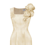 Dolce Gown with 3D Flowers on the Shoulder