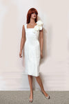 Asteria Little White Dress with Flowers