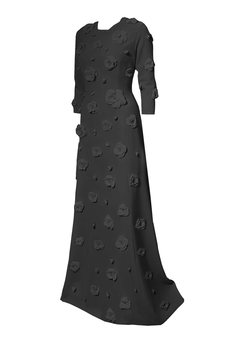 Arden Modest Gown with Flowers