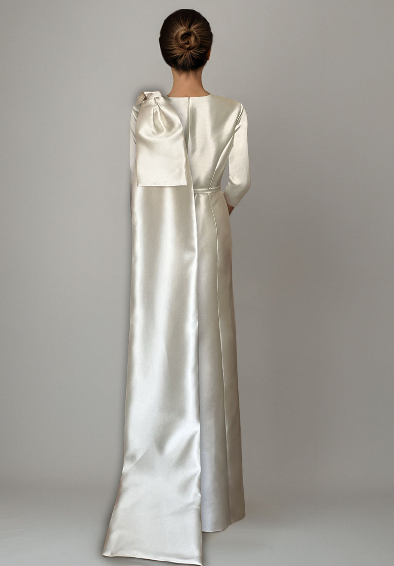 Casablanca Evening Formal Wear with Sleeves 4 / Taupe