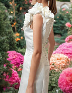 Dolce Gown with 3D Flowers on the Shoulder