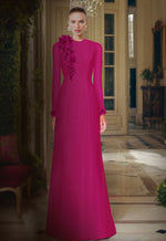 Fairflora Long Sleeve Gown With Petals