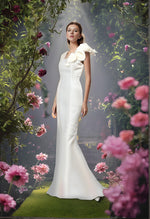 Dolce Gown with 3D Flowers on the Shoulder