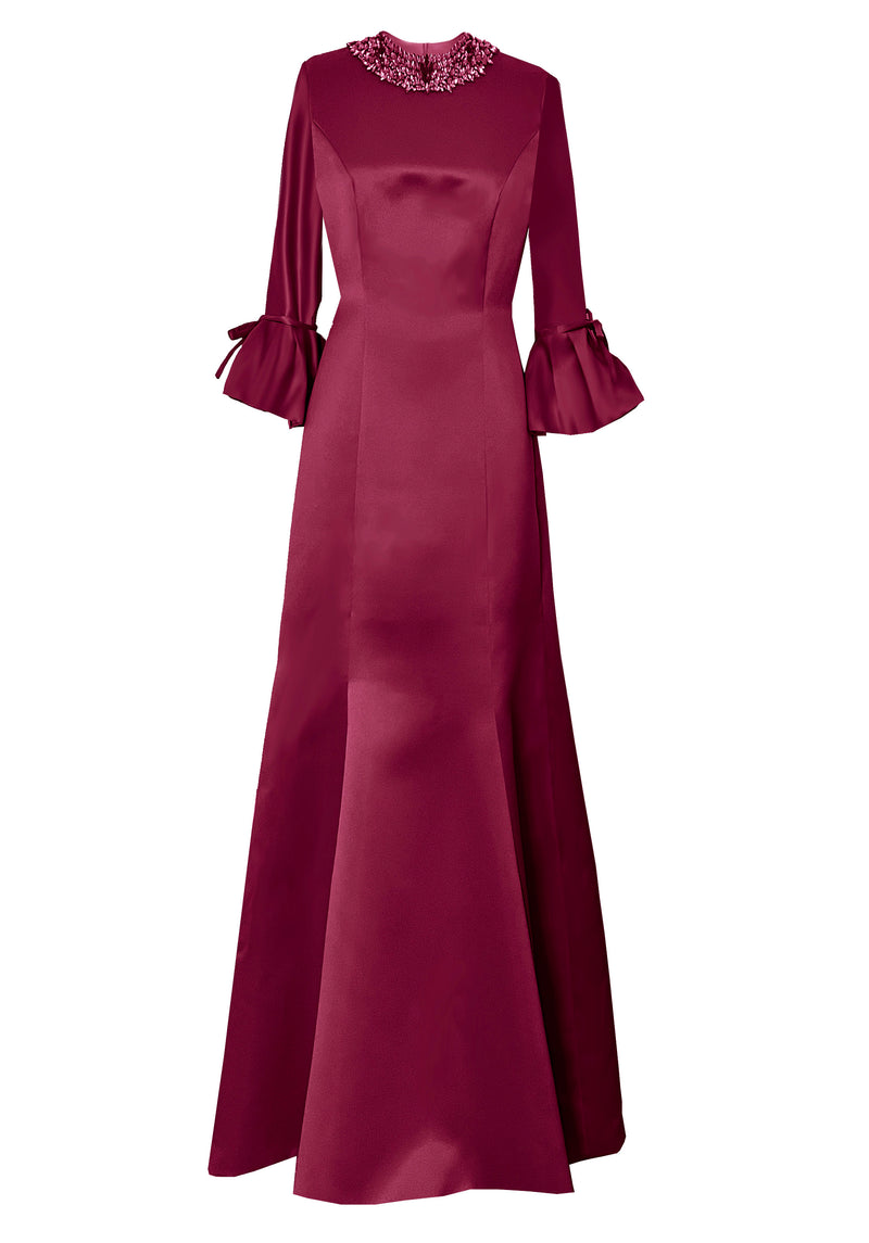 Icaria Gold Mother of the Bride Gown with Sleeves CaeliNYC Icaria Gold Mother of the Bride Gown with Sleeves CaeliNYC