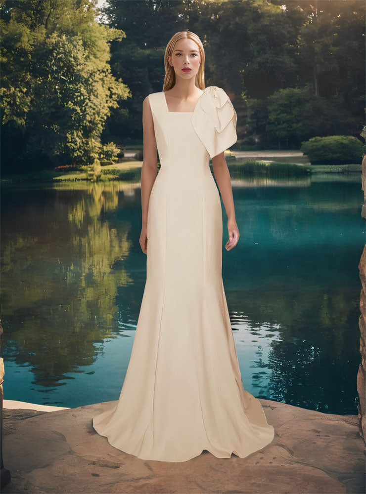 modern minimalist bridal gown