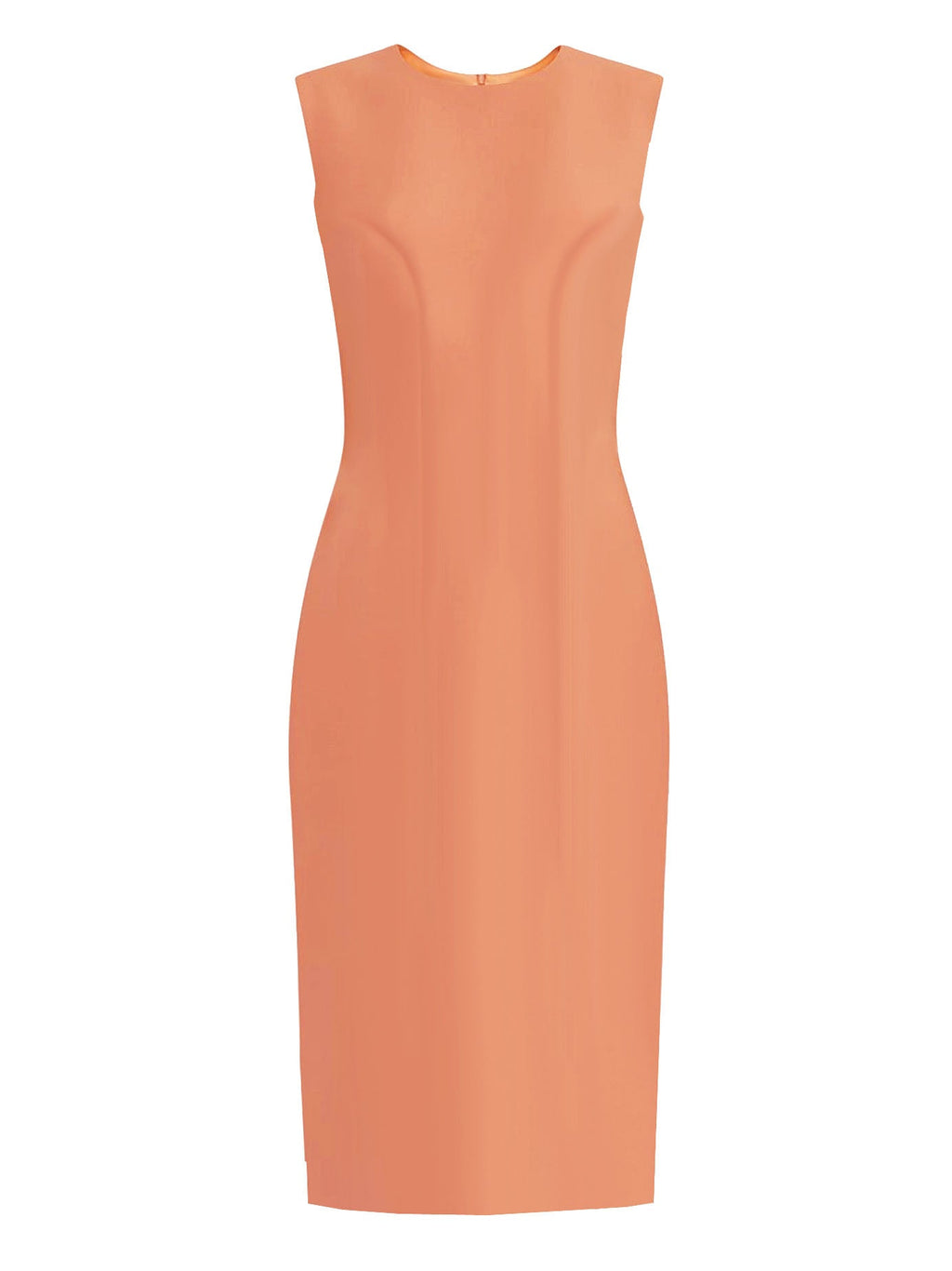 peach sheath dress