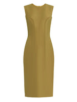 medium olive sheath dress