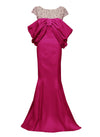 Lalibela Gown with Rhinestones and Statement Bow