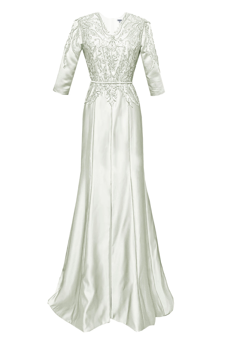 Mandalay Gown with Sequin and 3/4 Sleeves