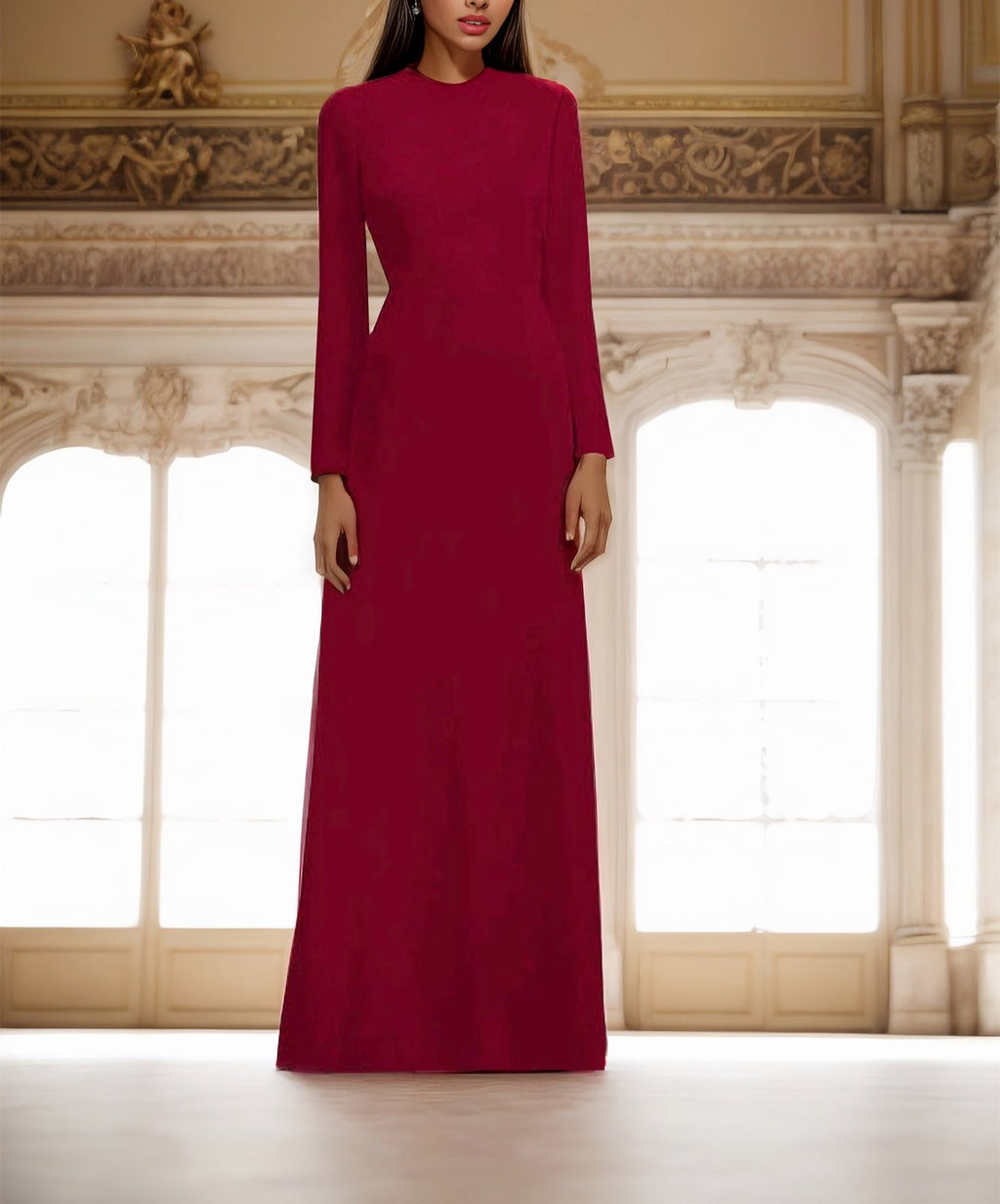 Peninsula Long Sleeves Gown - All Colors