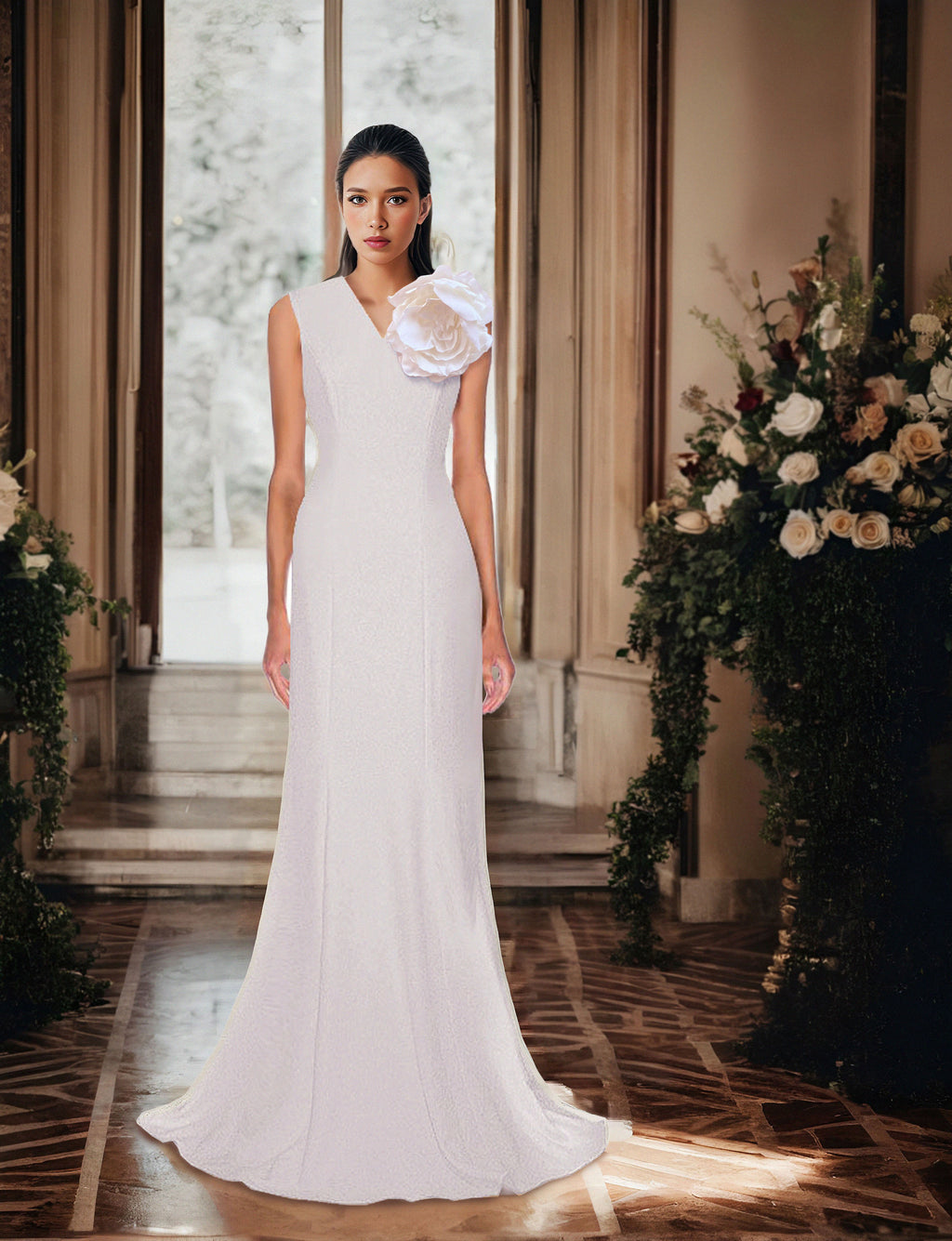 minimalist wedding gown