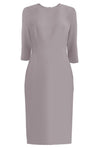 gray sheath dress with sleeves