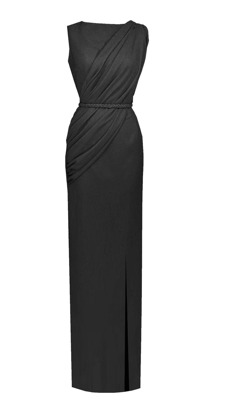 Alexia Draped Column Gown - All Colors