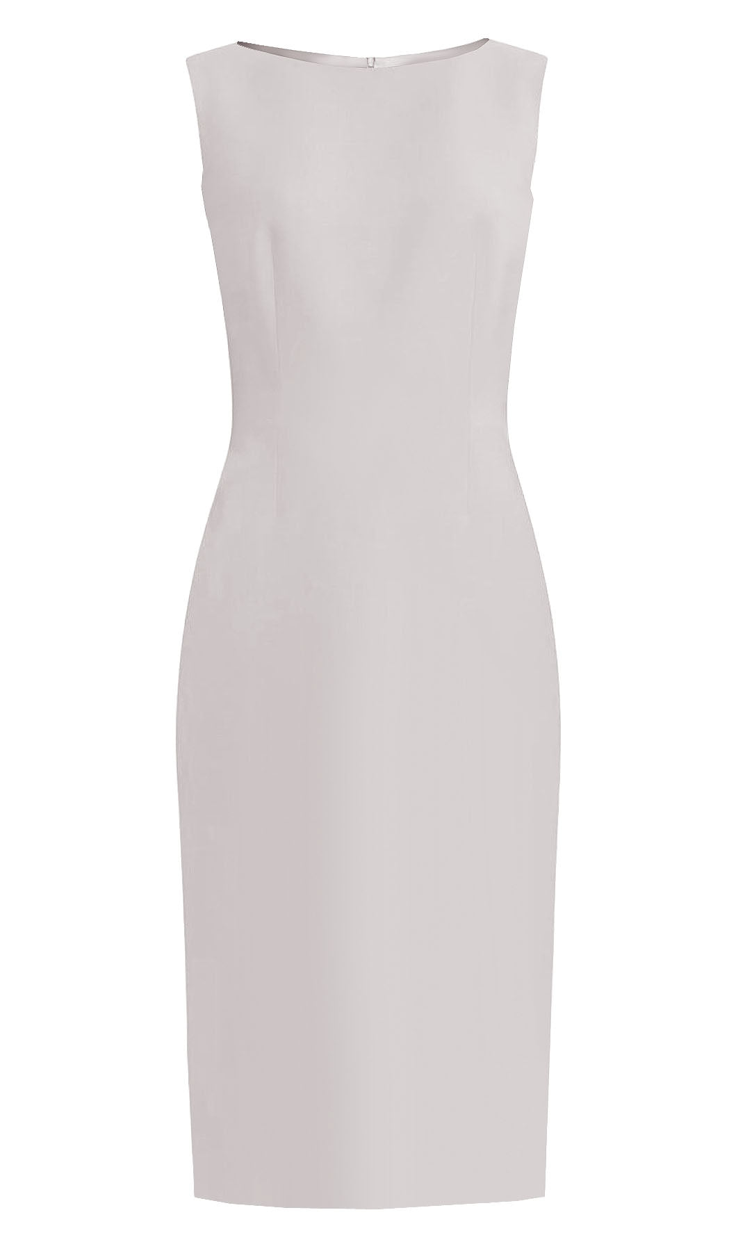 White Basic Sheath Dress with boat neckline - Aspen – CaeliNYC